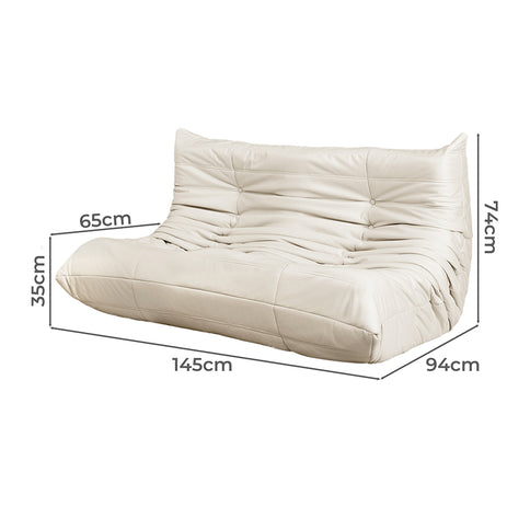 Levede 2 Seaters Floor Sofa Caterpillar Lounge-1864184585357758466