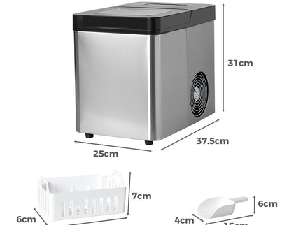 Spector Ice Maker Commercial 2.1L Portable Silver-1910113131393323010