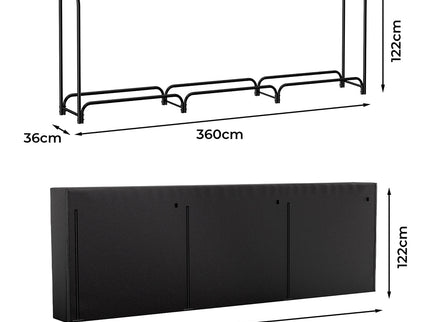 Moyasu Outdoor Firewood Rack Storage with Cover-1910149776377253890