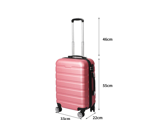 Slimbridge 20" Carry On Luggage Case Rose Gold 20 inch-1973193939502632962