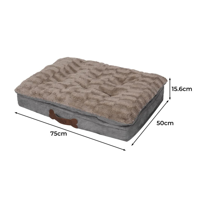 PaWz Dog Calming Bed Pet Cat Removable S Khaki Small-1954802527631446018