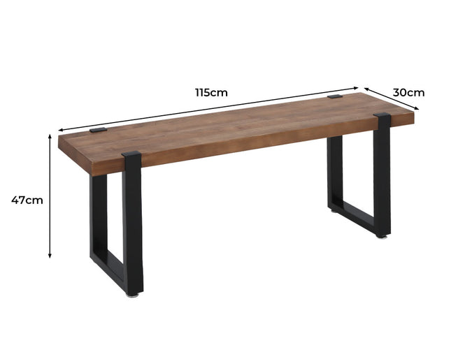 Levede 2x Dining Bench Chairs Wooden 115cm-1975420493582438402