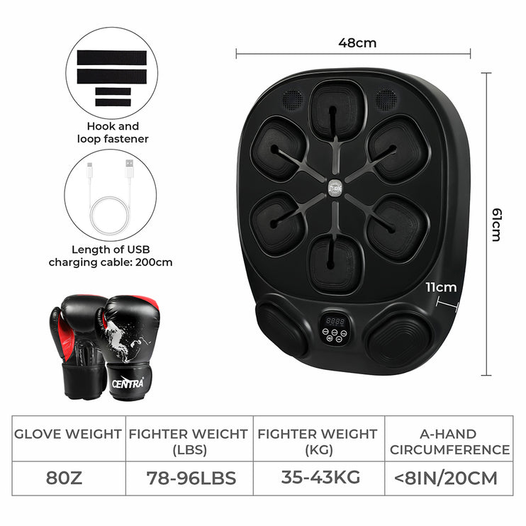 Centra Smart Music Boxing Machine With 8OZ Boxing Glove-1973193543816187906
