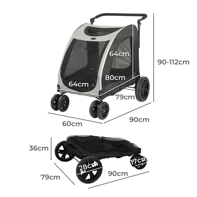 PaWz Pet Dog Stroller Pram Carrier Cat-1954802607629406210