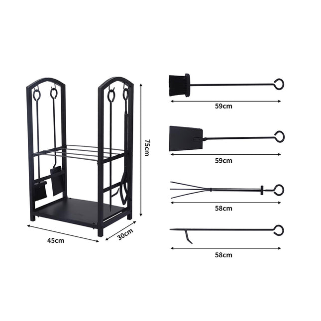 Traderight Firewood Rack 4 Fireplace-1973193883991019522