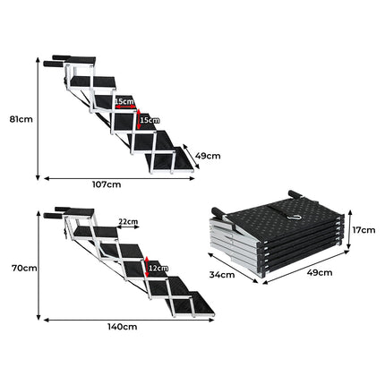 Pawz Dog Ramp Pet Stair Car Suv Travel Step Foldable-1975420347213811714