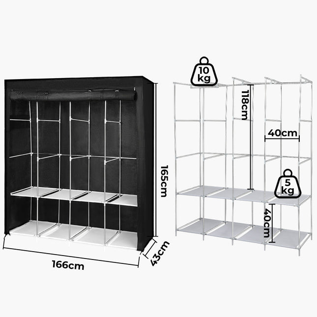 Levede Portable Closet Wardrobe Organizers 166CM-1973193531308773378