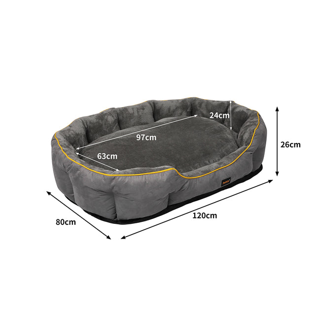 PaWz Electric Pet Heater Bed Heated XL Grey X-Large-1973193657288888322