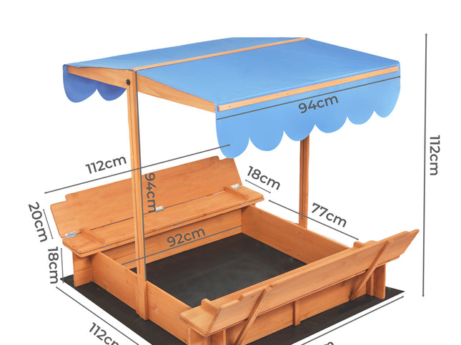 Bopeep Kids Wooden Sandbox-1973193574354915330