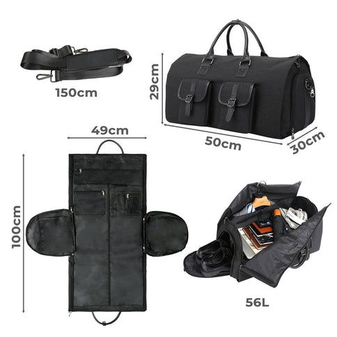 Slimbridge Carry On Garment Bag  2 In 1 Suit Bag-1910112270571147266