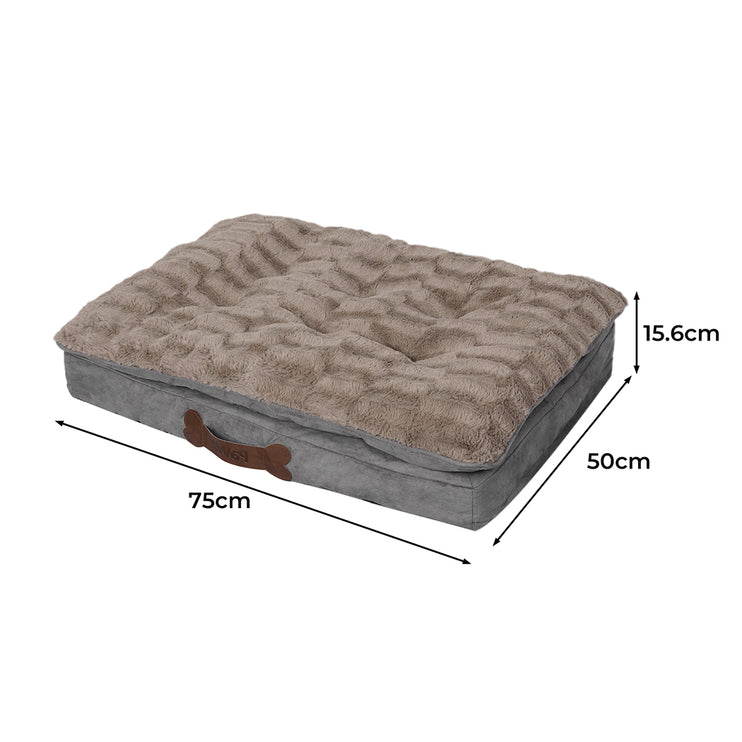 PaWz Dog Calming Bed Pet Cat Removable S Khaki Small-1975420451580678146