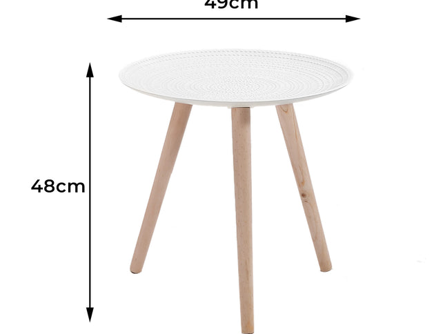 Levede Side Table Coffee Bedside End White-1942353393813164034