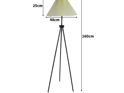 EMITTO Modern Tripod Floor Lamp Linen Beige-1864184381866905602