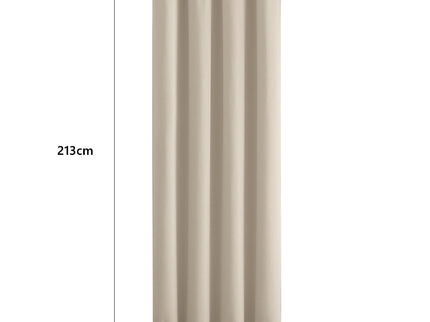 2x Blockout Curtains Panels 3 Layers Beige CD1003-132X213-GR-1910113266588323842
