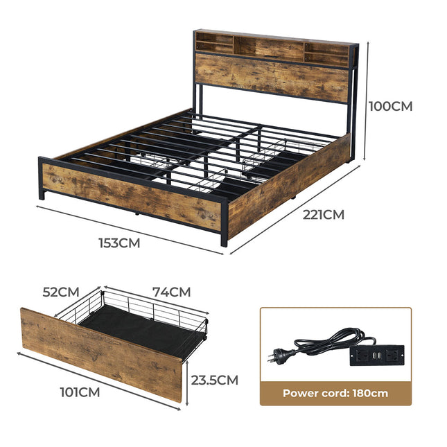 Levede bed frame queen-1973193466980732930