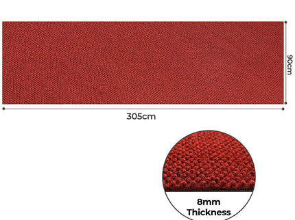 Marlow Extra Large Floor Rug Outdoor 90cm x 305cm Red-1910112285058273282
