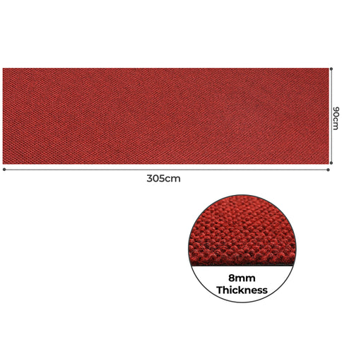 Marlow Extra Large Floor Rug Outdoor 90cm x 305cm Red-1910112285058273282