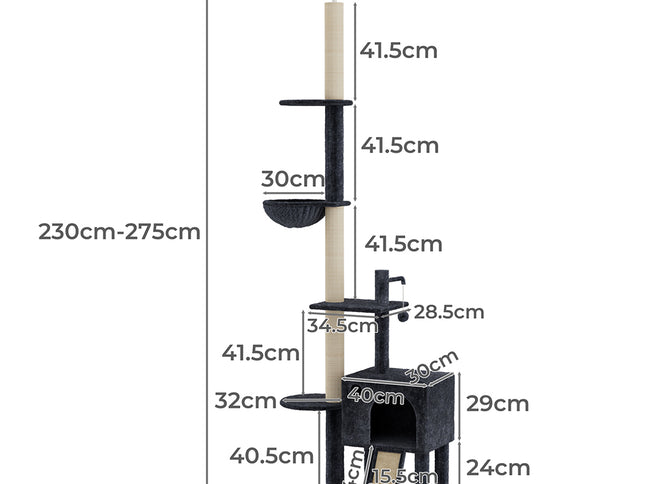 Pawz Cat Tree Scratching Post Scratcher Hammock Condo-2018816802200621058