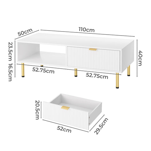 Levede 110cm Coffee Table-1910112233338310658