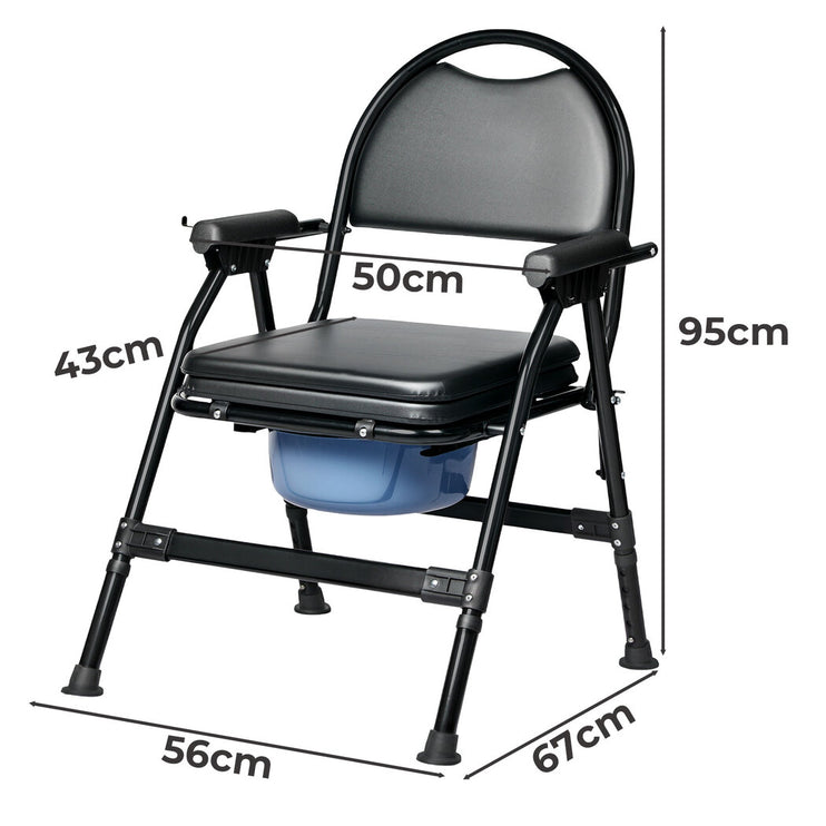 Levede Shower Tiolet Commode Chair Bedside Seat Elderly Pregnant Disability Aid-2029334091652009986