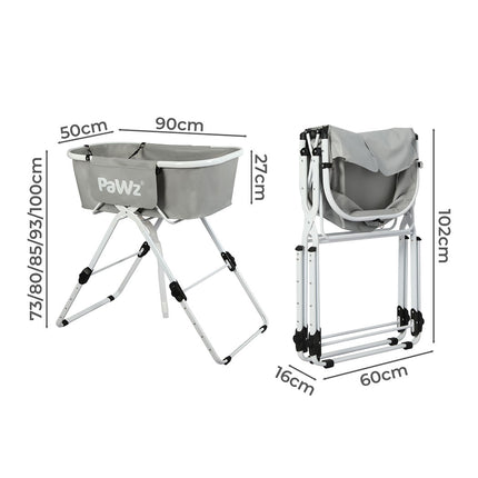 PaWz Pet Bathtub Adjustable Height Folding-1973193684178571266