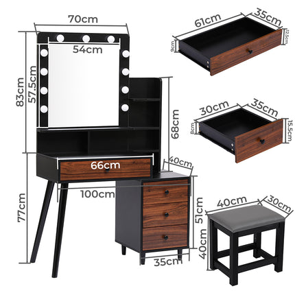 Levede Dressing Table Stool Set-1975420333905285122