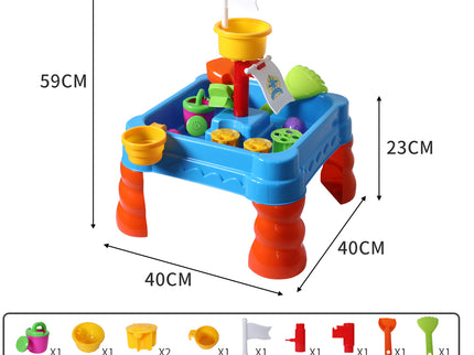 21pc Kids Sand Water Activity Play Table-1864184650843426818