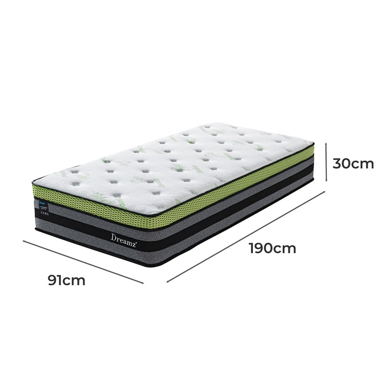 Dreamz Single Cooling Mattress Pocket-1973193975728836610