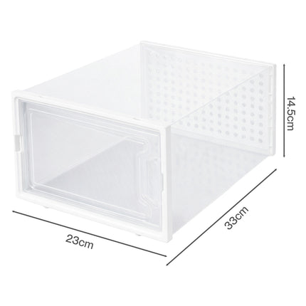 Stacked Shoe Rack Storage Boxes 12 Pcs Stackable Clear Plastic Display Cases-2065254306415775746