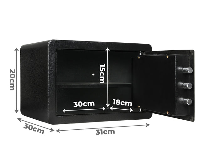 8.1L Digital Security Safe Box Password Key Lock Cash-1973193514183430146