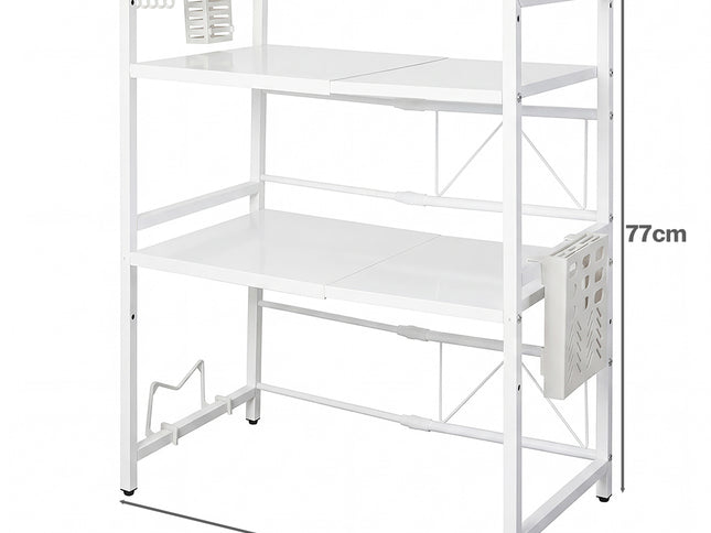 Toque Microwave Shelf 3 Tier Adjustable Oven Storage Rack Stand Holder Kitchen-2061251871296851970