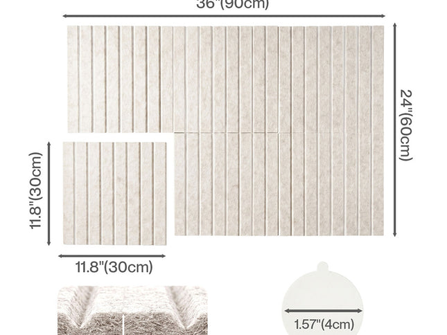 Levede Cork Boards Alternative 6 Pcs 30cmx30cm Felt Bulletin Board Tiles Coustic-2050059006105489410
