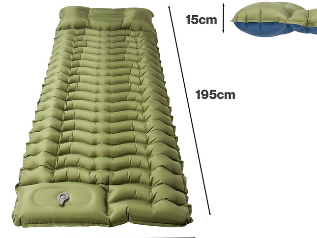Mountview Camping Sleeping Pad Ultralight Inflatable Mattress Bed Pillow Hiking-2050059023172112386