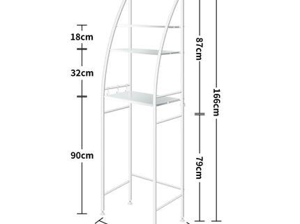 Dutxa 3 Tier Over Toilet Storage Shelf White-1910113127647809538