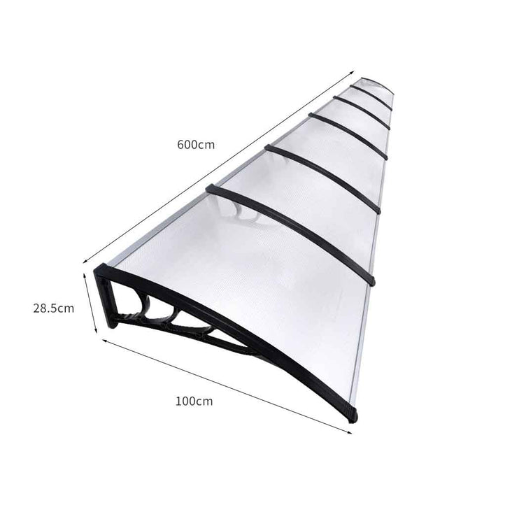 Mountview Window Door Awning Outdoor 1M X 6M Transparent 1x6M-1975420432836333570