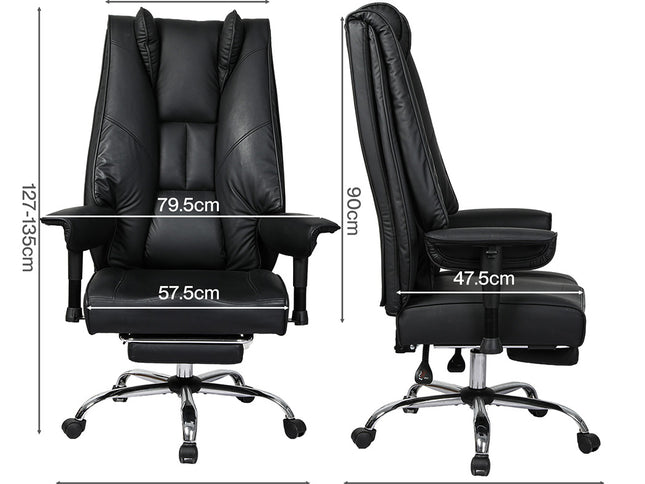 Levede Heavy Duty Office Chair Tall PU Leather High Back Computer Work Seat-2065254304528338946