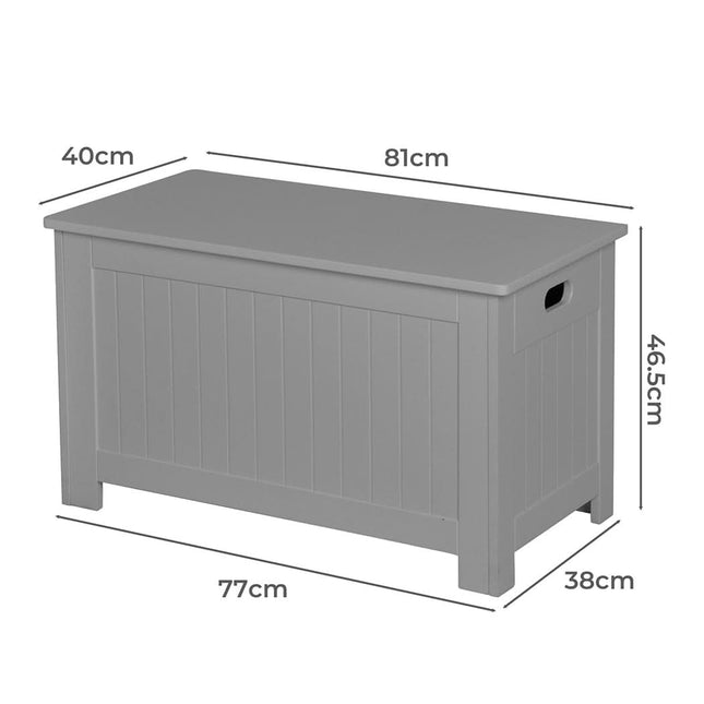 Levede Kids Toy Box Storage Chest Cabinet Grey-1954802614482898946