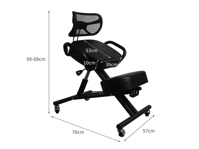 Levede Kneeling Chair Office Ergonomic Black-1942353104712372226