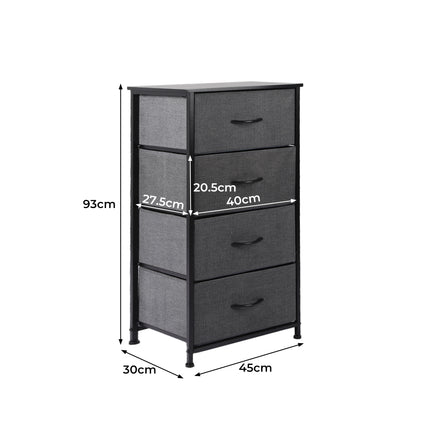 Levede Storage Cabinet Tower Chest Dark Grey-1973194073238016002