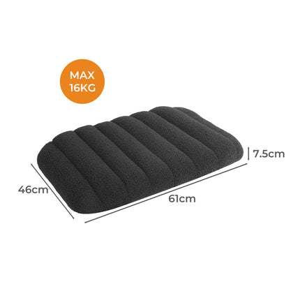 Pawz S Size Orthopedic Dog Bed with Sherpa Plush Removable Cover in Grey-2006732709472374786