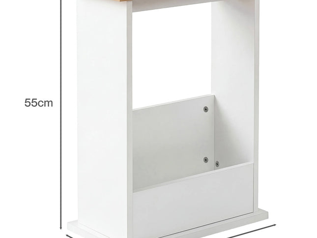 Levede Slim Side Table Magazine Rack Narrow Sofa End Table Storage Living Room-2061251865856839682