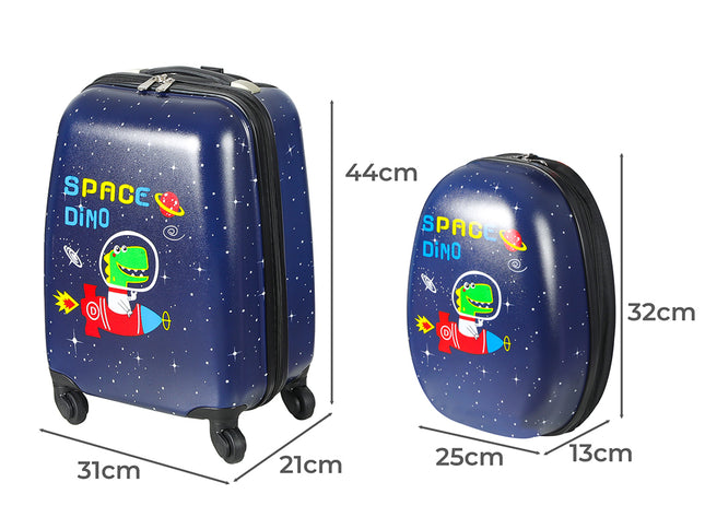 BoPeep 16''13'' 2PCS Kids Luggage Set Space Dino-1973193918254288898
