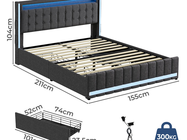 Levede Queen Bed Frame-1973193467861536770