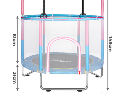Centra 55" Kids Trampoline Rebounder Pink-1954802468797943810