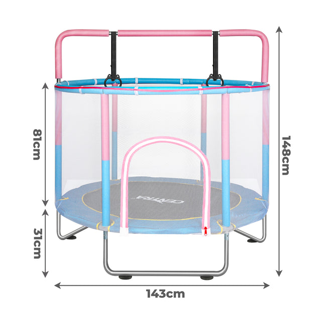 Centra 55" Kids Trampoline Rebounder Pink-1954802468797943810