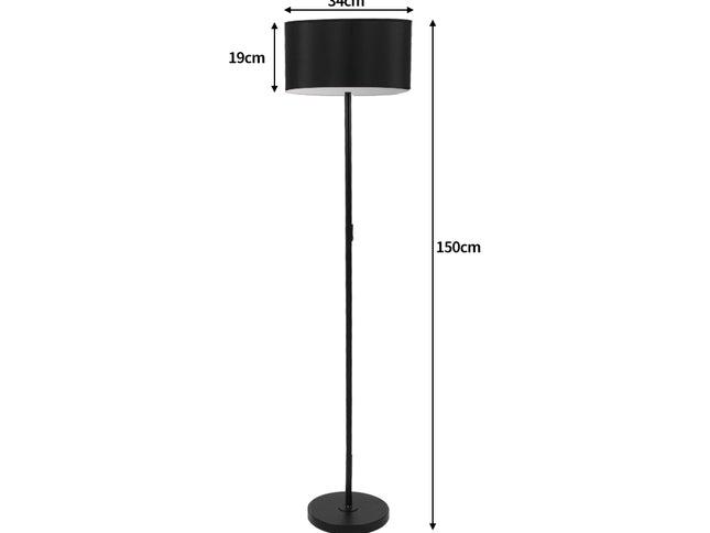 EMITTO Modern LED Floor Lamp Stand Reading Black-1973193948923039746