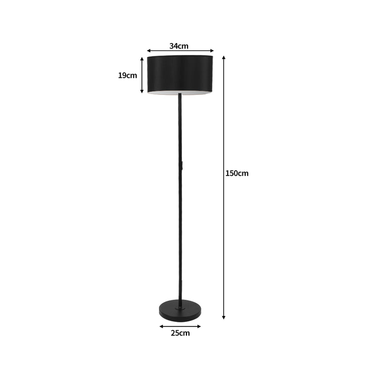 EMITTO Modern LED Floor Lamp Stand Reading Black-1973193948923039746