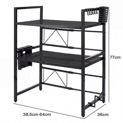Toque Microwave Shelf 3 Tier  Adjustable Extendable Kitchen Storage Rack Stand-2061251871129079810