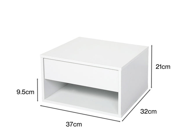 Levede 2 Floating Bedside Tables Side Table Storage Nightstand Bedroom Cabinet-2050056780842668034
