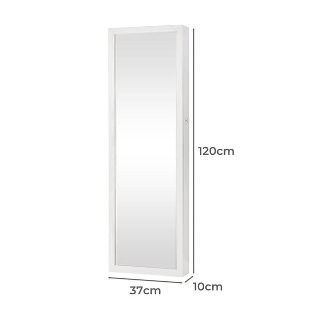 Levede Mirror Jewellery Cabinet LED-1954802757206675458